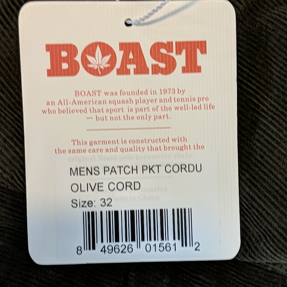 COPY - NWT Boast Men's Corduroy Shorts Size 32 - Picture 6 of 6
